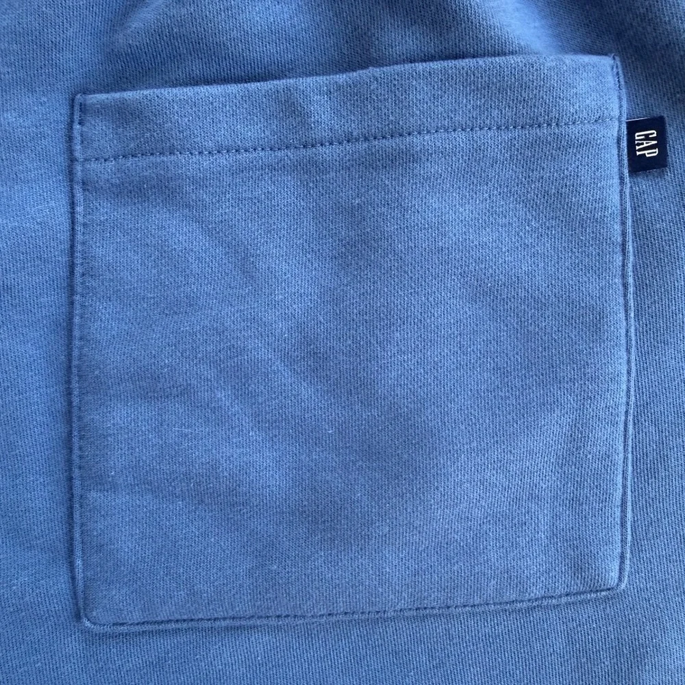GAP French Terry Sweat Shorts XL Blue Elastic Drawstring Waist Comfort Pull-on